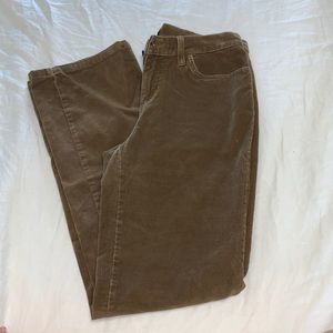 Corduroy straight leg pants